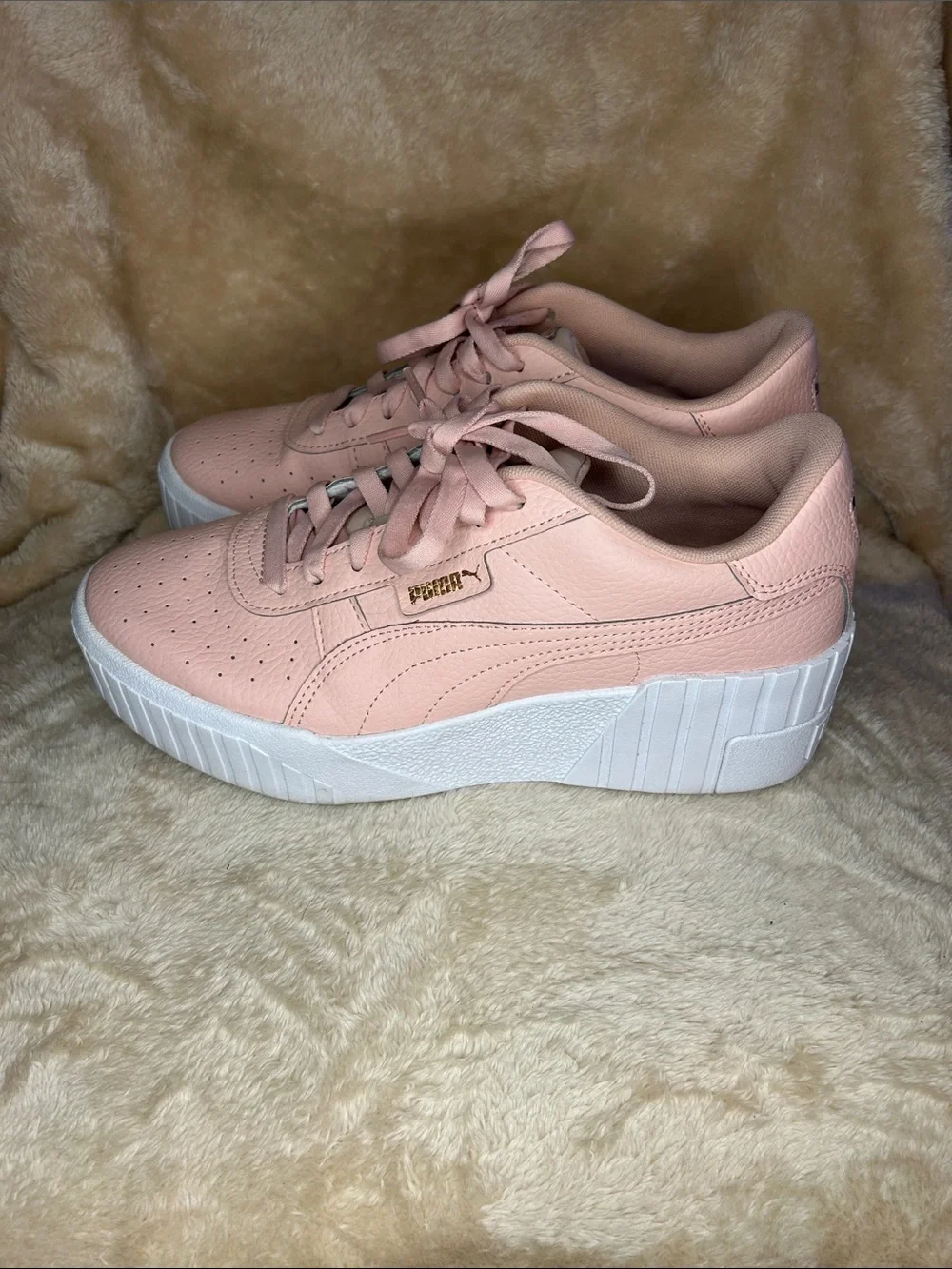 Puma Platform Sneakers in Blush Pink with White Sole